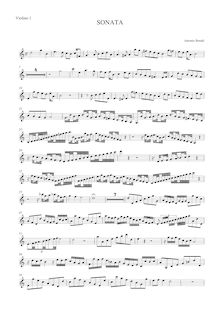 Partition violon 1, Sonata  pour 2 violons et Continuo, Bertali, Antonio