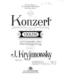 Partition de piano, violon Concerto, Kryzhanovsky, Ivan