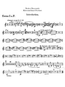 Partition cor 1, 2, 3, 4 (F), Khovanshchina, Хованщина, Composer