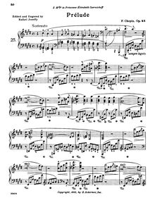 Partition complète, Prelude en C-sharp minor, C♯ minor, Chopin, Frédéric par Frédéric Chopin