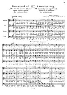Partition complète, Beethoven-Lied, Op.10, Cornelius, Peter