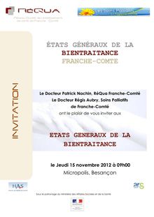 Etats généraux de la Bientraitance - Besançon - 15 novembre 2012 - Formulaire d'inscription des Etats généraux de la Bientraitance