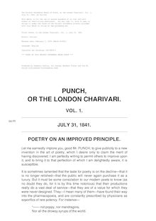 Punch, or the London Charivari. Volume 1, July 31, 1841
