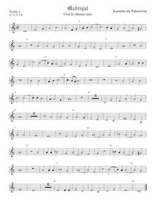 Partition viole de gambe aigue 2, 3 madrigaux, Palestrina, Giovanni Pierluigi da par Giovanni Pierluigi da Palestrina
