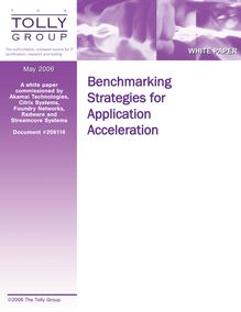 Benchmark Strategies for Appliation Acceleration
