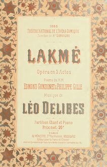 Partition complète (color scan), Lakmé, Opéra en trois actes