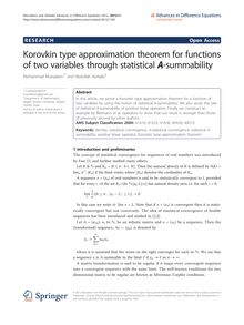 Korovkin type approximation theorem for functions of two variables through statistical A-summability