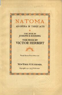 Partition couverture couleur, Natoma, Herbert, Victor