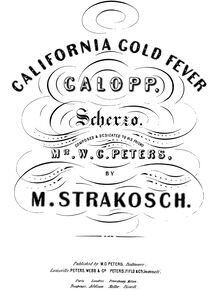 Partition complète, California Gold Fever Galop, Scherzo / Burlesque Musicale