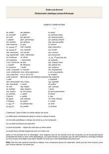 Dictionnaire classique sanscrit-français/Signes et abréviations