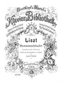 Partition complète, Hunnenschlacht, Symphonic Poem No.11, Liszt, Franz par Franz Liszt