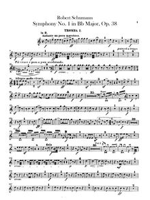 Partition trompette 1, 2 (B♭, D), Symphony No.1, "Spring"