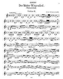 Partition violon 2, Der Mutter Wiegenlied, Fantasiestücke für Streich-Quintett