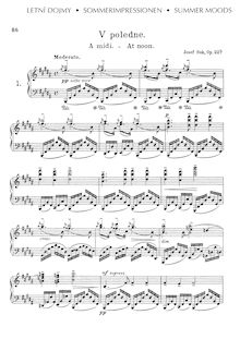 Partition complète, Summer Impressions, Op.22b, Suk, Josef
