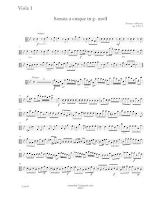 Partition altos I, Sei Sinfonie e Sei concerts a Cinque, Op.2, Albinoni, Tomaso par Tomaso Albinoni