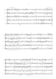 Partition , Sehr lebhaft, corde quintette, Streichquintett mit obligater Sopran-Vokalise im 2. Satz