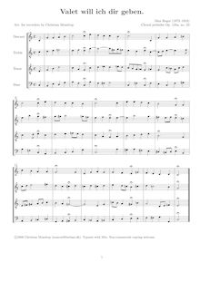 Partition complète (SATB enregistrements), Dreissig kleine Choralvorspiele zu den gebräuchlichsten Chorälen par Max Reger