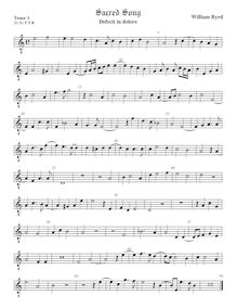 Partition ténor viole de gambe 1, octave aigu clef, Cantiones Sacrae I