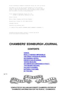 Chambers s Edinburgh Journal, No. 425 - Volume 17, New Series, February 21, 1852
