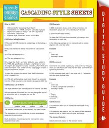 Cascading Style Sheets (Speedy Study Guides)