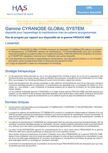 CYRANOSE GLOBAL SYSTEM - 28 septembre 2010 (2743) avis - CYRANOSE GLOBAL SYSTEM 28 septembre 2010 (2743) synthèse d avis