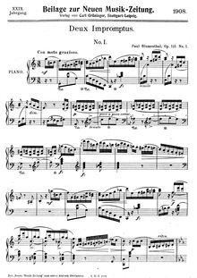 Partition No.1, 2 Impromptus, Op.112, Blumenthal, Paul