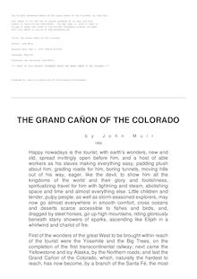 The Grand Cañon of the Colorado