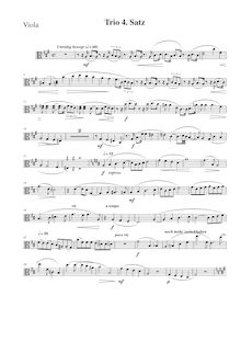 Partition , Unruhig bewegt, partition de viole de gambe, Piano Trio No.1
