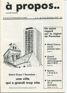 "A Propos.." NS n° 7, du 15 au 28 février 1977