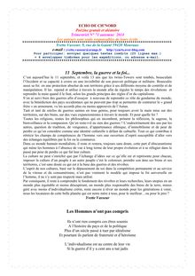 ECHO DE CH’NORD, Poézine gratuit et aléatoire, Trimestriel N° 71, automne  2014, France 