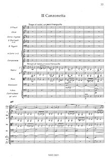 Partition , Canzonetta, Serenade, Op.31, F major, Stenhammar, Wilhelm