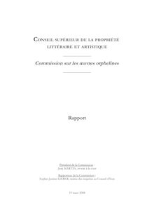 Commission sur les oeuvres orphelines : rapport