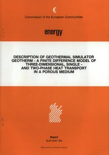 Description of the geothermal simulator "Geotherm"