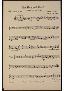 Partition Cornet 2 (B♭), pour Hounred Dead, Sousa, John Philip