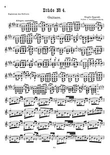 Partition complète, Etude No.14, E major, Regondi, Giulio