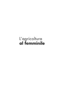 L'agricoltura al femminile