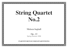 Partition complète, corde quatuor No.2, Saghafy, Mohsen