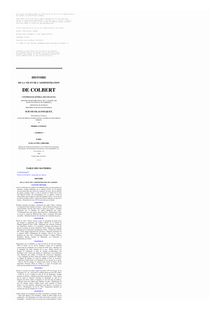 Histoire de la vie et de l administration de Colbert par Pierre Clément