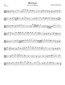 Partition ténor viole de gambe 1 (alto clef), pour First Set of anglais Madrigales to 3, 4, 5 et 6 voix par Thomas Bateson