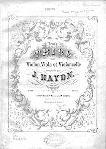 Partition violon, 3 corde Trios, Op.53, G dur, Haydn, Joseph par Joseph Haydn
