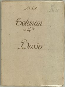 Partition violoncelles / Basses, Soliman den Anden, Walter, Thomas Christian
