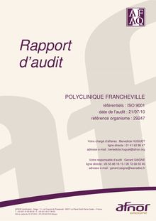 Rapport d'audit 2010