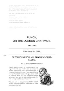 Punch, or the London Charivari, Volume 100, February 28, 1891