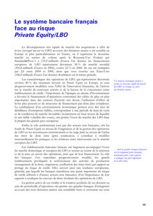 Le système bancaire français face au risque Private Equity/LBO ...