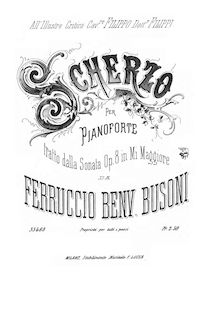 Partition Scherzo, Piano Sonata en E major, Busoni, Ferruccio