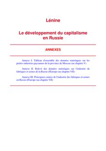 Le développement du capitalisme en Russie