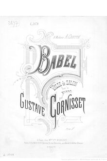 Partition complète, Babel, Babel: valse de salon, B♭ major, Cornisset, Gustave
