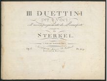Partition complète, 3 Duettini, Sterkel, Johann Franz Xaver