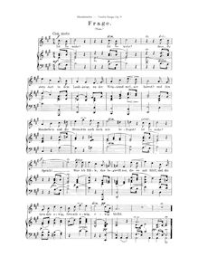 Partition complète, 12 chansons, Op.9, Mendelssohn, Felix