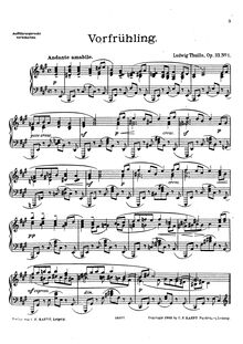Partition , Vorfrühling (monochrome), 3 Piano pièces, Op.33, 3 Klavierstücke, Op.33